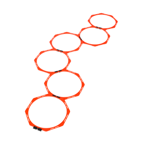 Gredzeni veiklības treniņiem Select Octagon Coordination Rings, 45 cm, sarkana krās., 6 gab.