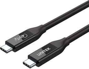 Кабель Unitek USB-C - USB-C C14100BK-0.8M USB-C, USB-C, 0.8 м, черный цв.