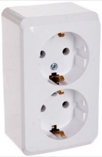 Dvivietis kištukinis lizdas Schneider Electric Prima WDE001048, su įžeminimu, balta sp.