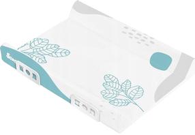 Vystymo lenta Sensillo Safety System Boho, 70 cm x 49 cm, mėlyna sp./balta sp./pilka sp.