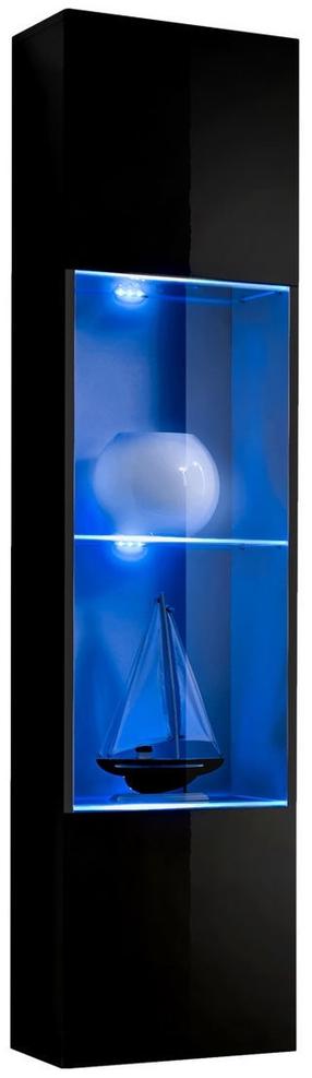 Vitriinkapp ASM Fly 42, must v., 40 cm x 29 cm x 170 cm