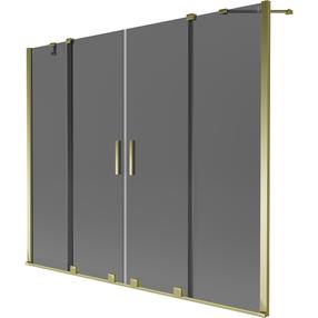 Dušo sienelė Mexen Velar Duo, 180 cm x 150 cm, aukso sp./grafito sp./grūdintas