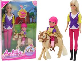 Lėlių rinkinys Lean Toys Anlily Beautiful Equestrian, 30 cm, įvairių spalvų