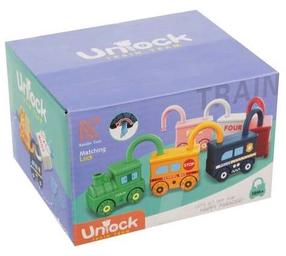 Развивающая игра, поезд Unlock, многоцветный
