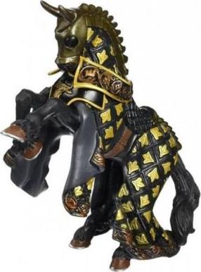 Žaislinė figūrėlė Papo Weapon Master Bull Horse 401414, 15 cm, aukso sp./juoda sp.