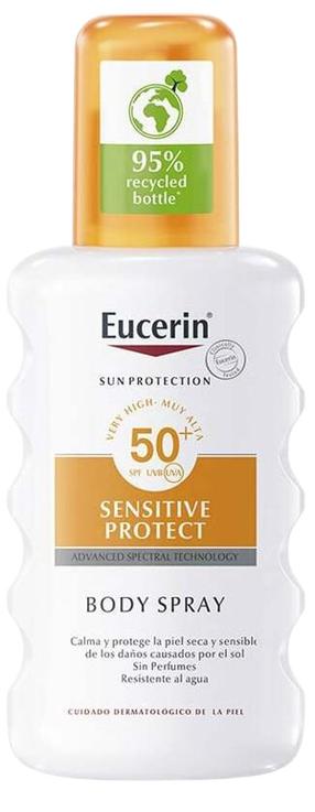 Purškiklis įdegio priežiūrai kūnui Eucerin Sun Sensitive Protect SPF50+, 200 ml