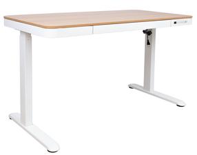Kompiuterio stalas reguliuojamo aukščio Home4you Ergo 1, 60 cm x 120 cm, 72 - 121 cm, ąžuolo sp./balta sp.
