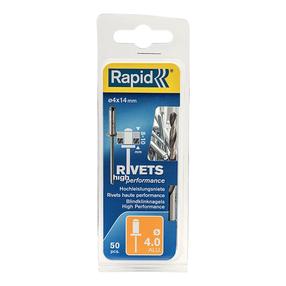 Needid puuriga Rapid, 4 mm x 14 mm, 50 tk