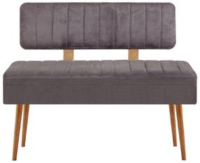 Prieškambario suoliukas Kalune Design Vina 1501 - 1, antracito sp./ruda sp., 110 cm x 36 cm x 85 cm