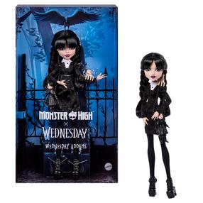 Lėlė Mattel Monster High Wednesday Addams JNJ91, 29 cm, juoda sp.