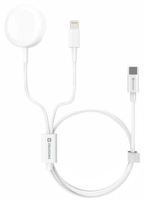 Kabelis Swissten USB - Lightning/MagSafe USB, Lightning/MagSafe, balta sp.