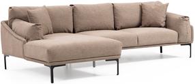 Kampinė sofa Hanah Home Leo 560ARE1176, šviesiai ruda sp., kairinė, 150 x 255 cm x 65 cm