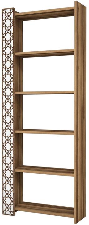 Pastatoma lentyna Kalune Design City 845HCT3606, balta sp./riešuto sp., 170 cm x 64.6 cm x 24.2 cm