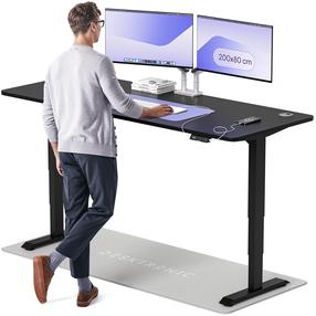 Datorgalds regulējams augstums Desktronic HomePro, 200 cm x 80 cm, 61 - 125.5 cm, melns krās.