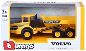 Игрушечный самосвал Bburago Volvo A25G Articulated Hauler 32085, 1:50, черный цв./желтый цв.