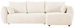 Kampinė sofa - lova Cosmopolitan Design Matera Eden 2, šviesiai smėlinė, dešininė, 173 x 253 cm x 86 cm