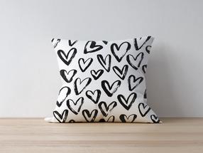 Dekoratyvinės pagalvėlės užvalkalas Mioli Decor 1076, balta sp./juoda sp., 43 cm x 43 cm