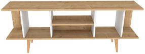 TV staliukas Kalune Design Akya, ruda sp./balta sp., 35 cm x 160 cm x 38.6 cm