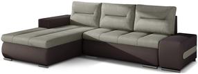 Kampinė sofa Ottavio Soro 13, Soft 66, ruda sp./smėlio sp., kairinė, 180 x 275 cm x 85 cm