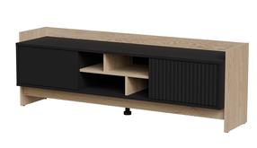TV skapītis Cama Meble Porto, ozola krās./melns krās., 38 cm x 150 cm x 50 cm
