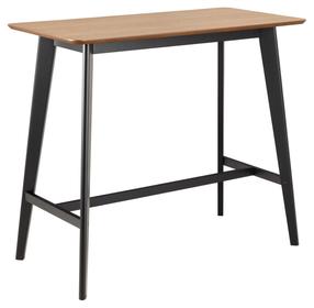 Baro stalas Roxby, ąžuolo sp./juoda sp., 120 cm x 60 cm x 105 cm