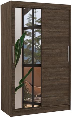 Spinta ADRK Bario, šokolado sp., 120 cm x 58 cm x 200 cm, su veidrodžiu