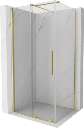 Душевая кабина Mexen Velar, прямоугольная, без поддона, 120 см x 75 см x 200 см, золотой цв./закаленный