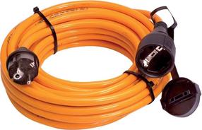 Pagarinātājs AS-Schwabe H07BQ, 3G2.5, 10 m, IP44, 1 ligzda, oranža krās.