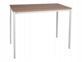 Valgomojo stalas Mario, ąžuolo sp./balta sp., 100 cm x 60 cm x 75 cm