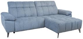 Угловой диван Home4you Luzern, голубой цв., правый, 264 x 160 см x 85 см