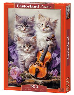 Dėlionė Castorland Musical Kittens 53988, 47 cm x 33 cm, 500 vnt., įvairių spalvų