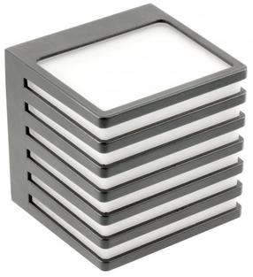 Sieninis lauko šviestuvas GTV Sirolo, 10W, LED, IP54, pilka sp., 11 cm x 11 cm