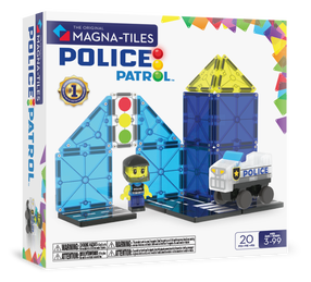 Magnetinis konstruktorius Magna-Tiles Police Patrol 252020MT, 20 vnt., įvairių spalvų