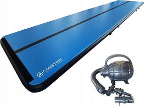 Pripučiamas gimnastikos kilimėlis Master BB10202S, mėlyna sp./juoda sp., 1000 cm x 200 cm x 20 cm