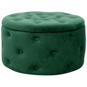 Pufs Akord Furniture Factory Alia, zaļa krās., 55 cm x 55 cm x 30 cm
