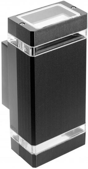 Sieninis lauko šviestuvas GTV Nessa, 50W, GU10, IP54, juoda sp., 11 cm x 24.5 cm