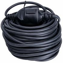 Buitinis ilgintuvas Keltin K00221, 3 x 2,5 mm², 20 m, IP44, 1 lizdo, juoda sp.