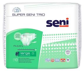Sauskelnės Seni Super Trio, Large, 10 vnt.