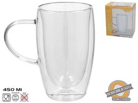  Dubultā stikla krūze Kitchen&GO, caurspīdīga krās., 0.45 l
