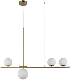 Lampa karināms AZzardo Santander AZ4419, G9, 4 x 5 W, balta krās. / zelta krās.