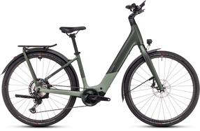 Elektriskais velosipēds Cube Kathmandu Hybrid C:62 SLT 400X Easy Entry, 50 cm, 29", 250 W, 11.1 Ah, zaļa krās.