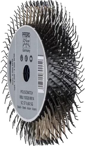 Metalinis šepetys universalus Pferd RBU ST, 18 mm, Ø 100 mm, 0.6 mm