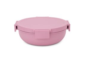 Pārtikas trauks Brabantia Make & Take 241901, 1.3 l, 21.5 cm x 21.5 cm, rozā krās.