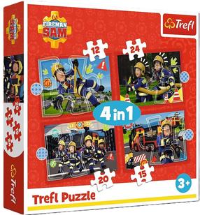 Пазл 4in1 Trefl The Adventures Of Fireman Sam 34632, 20.5 см x 28.5 см, 71 шт., многоцветный