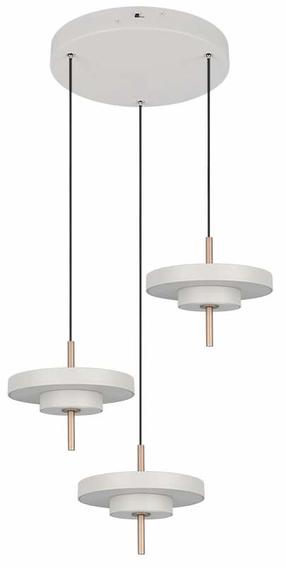 Šviestuvas lubų Trio Keaton, LED, 2300 - 4000 °K, 3 x 10 W, pilka sp. / pilka sp.