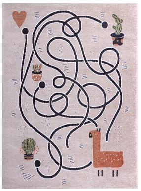 Kilimas vidaus Hakano Beo Game, įvairių spalvų/smėlio sp., 150 cm x 80 cm