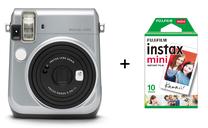 Momentinis fotoaparatas Fujifilm Instax Mini 70 Michael Kors limited edition + FUJIFILM Instax Mini Film (Glossy) (Color) 10, sidabro sp.