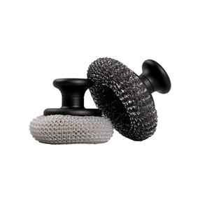 Metalinis šveistukas Homla Easy Clean 235822, 9 cm, sidabro/juoda, plastikas/metalas, 2 vnt.