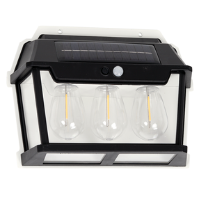 Sieninis šviestuvas su saulės baterija Eko-Light Filo, 0.15W, IP44, juoda sp.