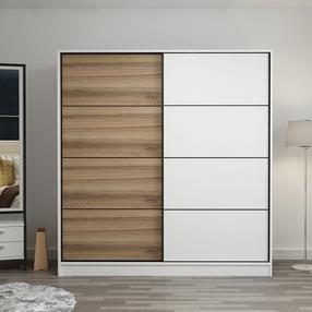 Шкаф Kalune Design Kale 3167, белый цв./бежевый цв., 52 см x 180 см x 190 см